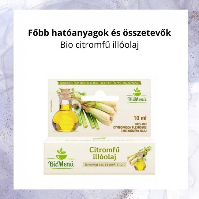 BioMenü BIO CITROMFŰ illóolaj 10ml BioMenü BIO CITROMFŰ illóolaj 10ml