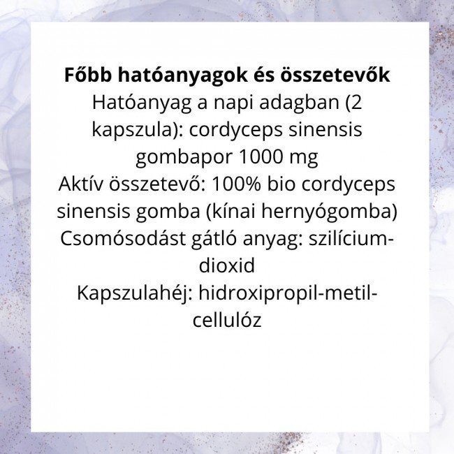 BioMenü BIO CORDYCEPS sinensis gomba kapszula 60db