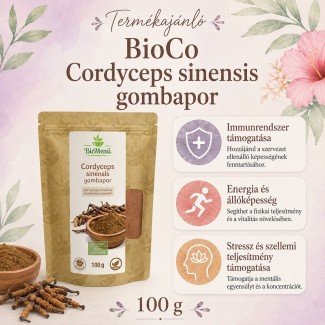 Biomenű bio cordyceps Sinensis gomba por 100g