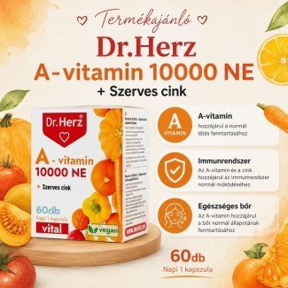 Dr.herz a-vitamin 10000NE+szerves cink kapszula 60db Dr.herz a-vitamin 10000NE+szerves cink kapszula 60db