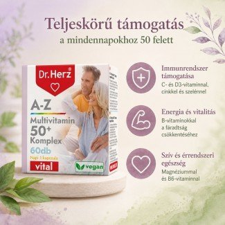 Dr.herz a-z 50+ multivitamin komplex kapszula 60db Dr.herz a-z 50+ multivitamin komplex kapszula 60db