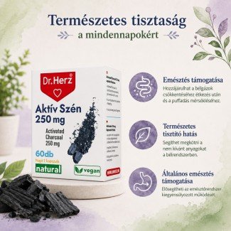 Dr.Herz aktív szén 250mg 60db Dr.Herz aktív szén 250mg 60db