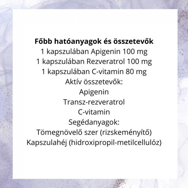 Dr.Herz apigenin + rezveratrol + c-vitamin kapszula 60db Dr.Herz apigenin + rezveratrol + c-vitamin kapszula 60db