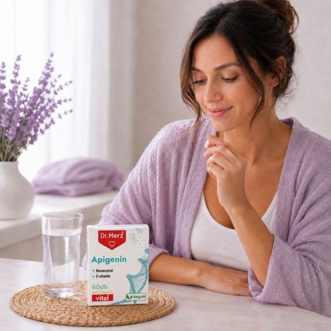 Dr.Herz apigenin + rezveratrol + c-vitamin kapszula 60db Dr.Herz apigenin + rezveratrol + c-vitamin kapszula 60db