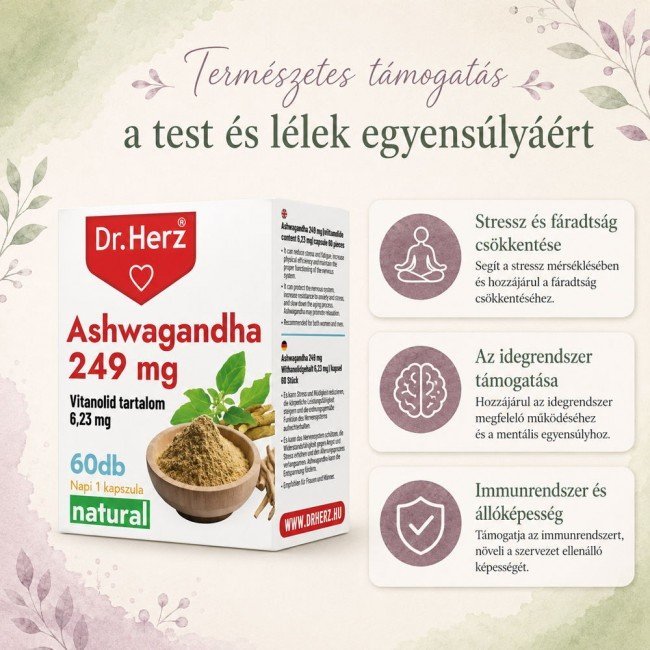 Dr.herz ashwagandha kapszula 60db Dr.herz ashwagandha kapszula 60db