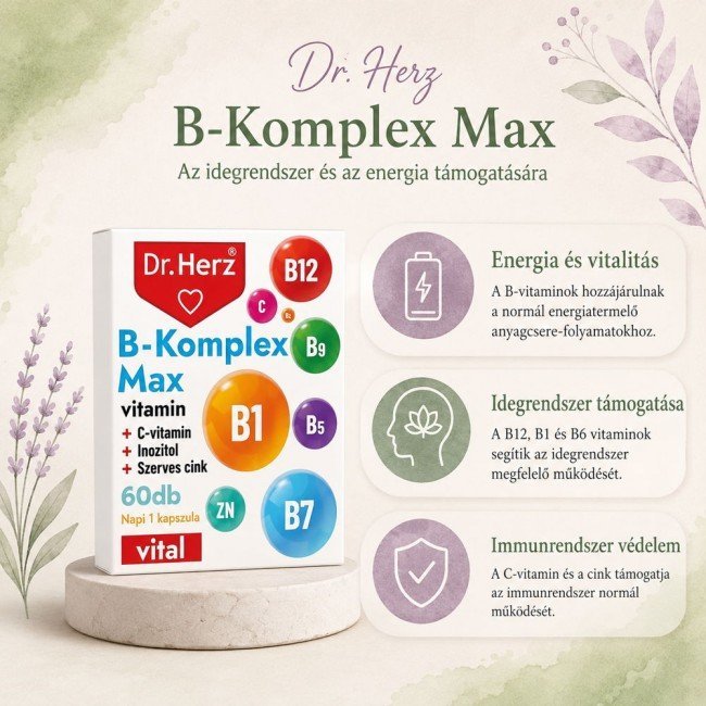 Dr.herz b-komplex max kapszula 60db Dr.herz b-komplex max kapszula 60db