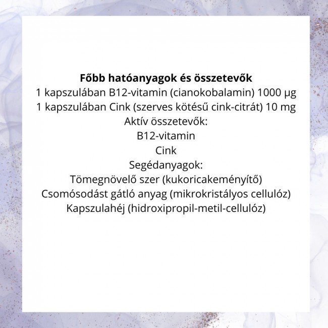 Dr.Herz b-vitamin+szerves cink kapszula 60db Dr.Herz b-vitamin+szerves cink kapszula 60db