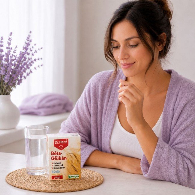Dr.herz béta-glükán+szerves cink, szelén+c-vitamin vegán kapszula 60db