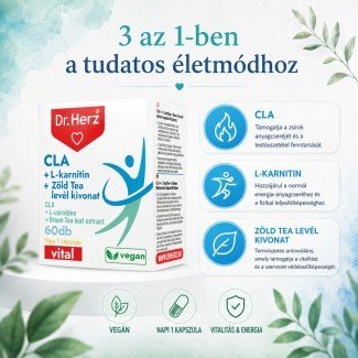 Dr.Herz cla l-karnitin zöld tea kivonat 60db