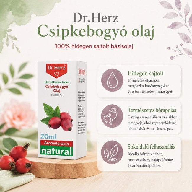 Dr.herz csipkebogyóolaj 100% hidegensajtolt 20ml Dr.herz csipkebogyóolaj 100% hidegensajtolt 20ml