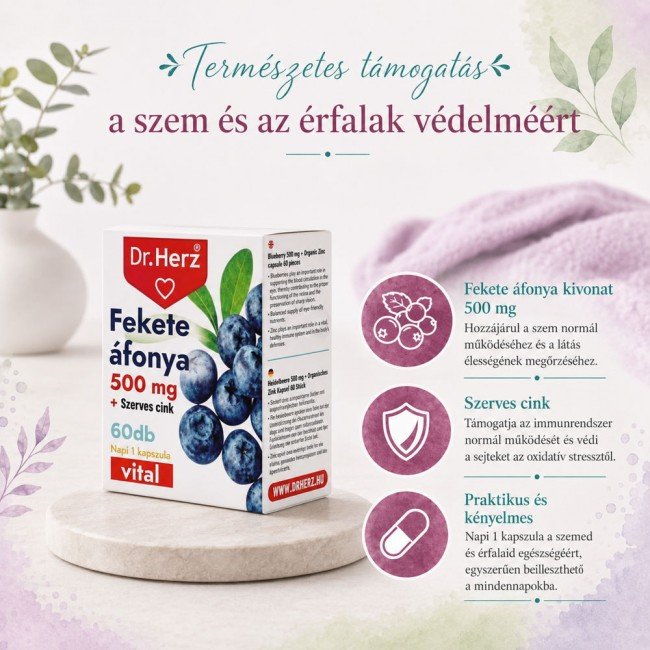Dr.herz fekete áfonya kapszula 60db Dr.herz fekete áfonya kapszula 60db