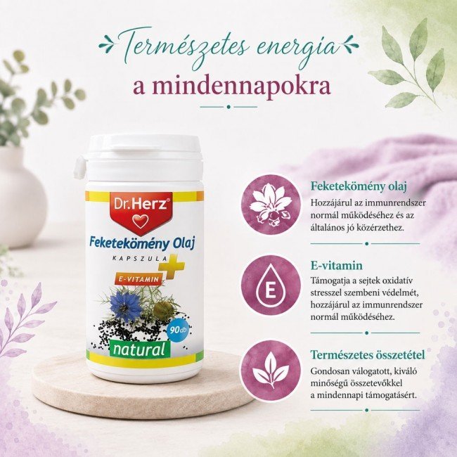 Dr.Herz feketekömény olaj kapszula 90 db Dr.Herz feketekömény olaj kapszula 90 db