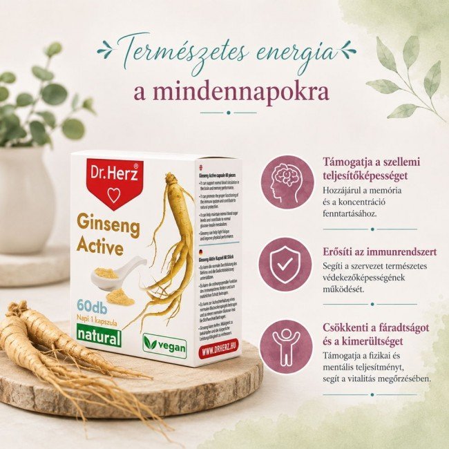 Dr.Herz ginseng active kapszula 60db Dr.Herz ginseng active kapszula 60db