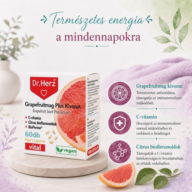 Dr.Herz grapefruitmag plus kivonat kapszula 60db Dr.Herz grapefruitmag plus kivonat kapszula 60db