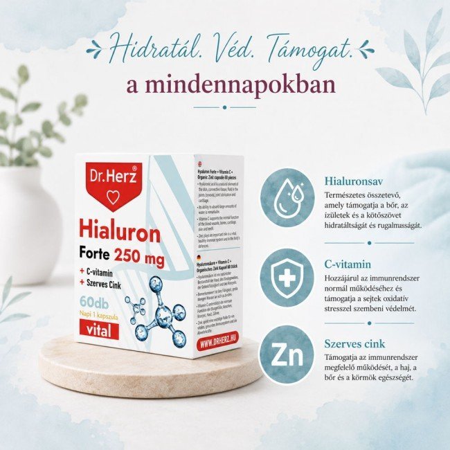Dr.herz hialuron forte kapszula 60db Dr.herz hialuron forte kapszula 60db