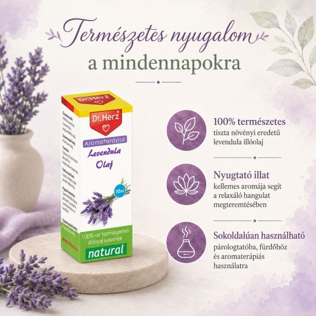 Dr.herz illóolaj levendula 10ml Dr.herz illóolaj levendula 10ml