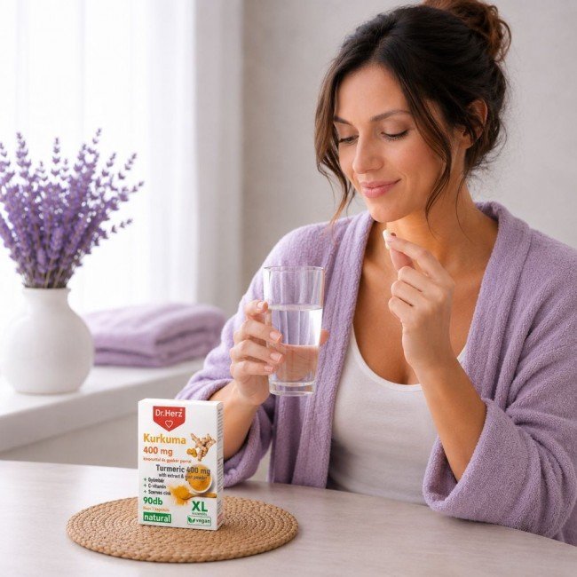 Dr.Herz kurkuma+gyömér+c-vitamin kapszula 90db