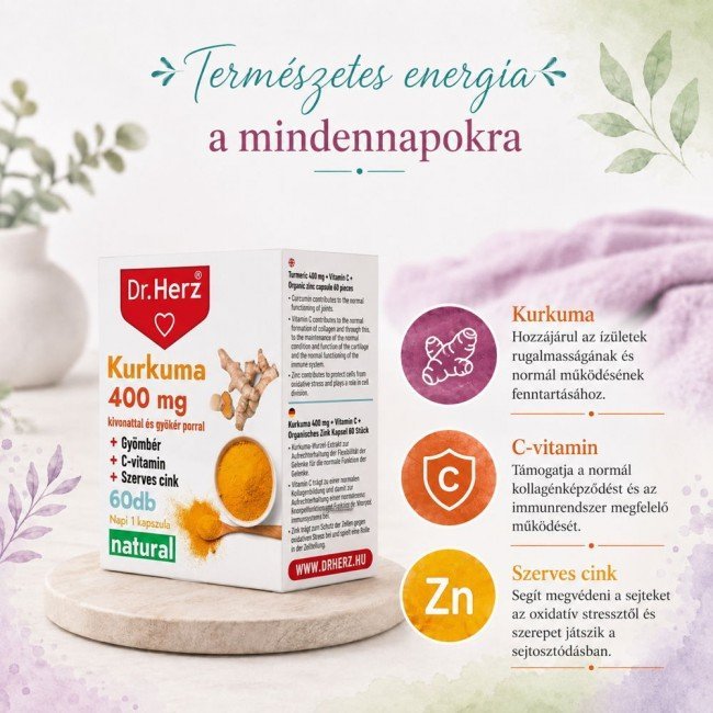 Dr.herz kurkuma kapszula 60db Dr.herz kurkuma kapszula 60db