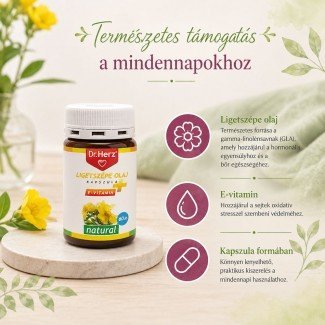 Dr.Herz ligetszépe olaj kapszula+e vitamin 60db