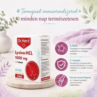 Dr.herz lysine-hcl+c-vitamin kapszula 60db
