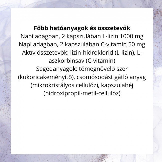 Dr.herz lysine-hcl+c-vitamin kapszula 60db