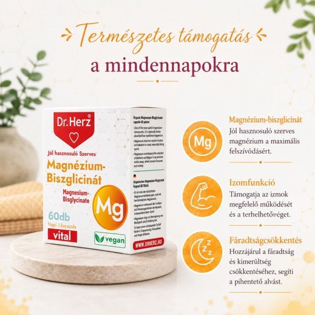 Dr.Herz magnézium-biszglicinát kapszula 60db Dr.Herz magnézium-biszglicinát kapszula 60db