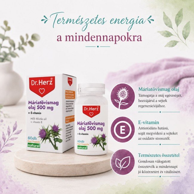 Dr.herz máriatövismag olaj 500mg kapszula 60db