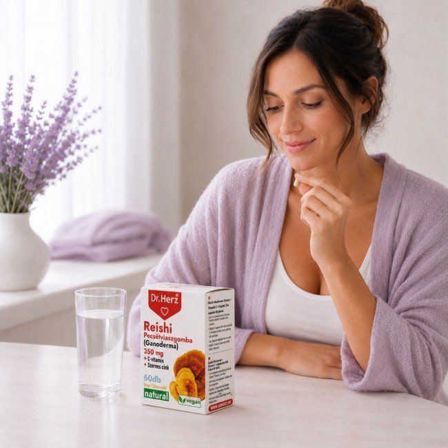 Dr.herz reishi 350mg+c-vitamin+szerves cink kapszula 60db Dr.herz reishi 350mg+c-vitamin+szerves cink kapszula 60db