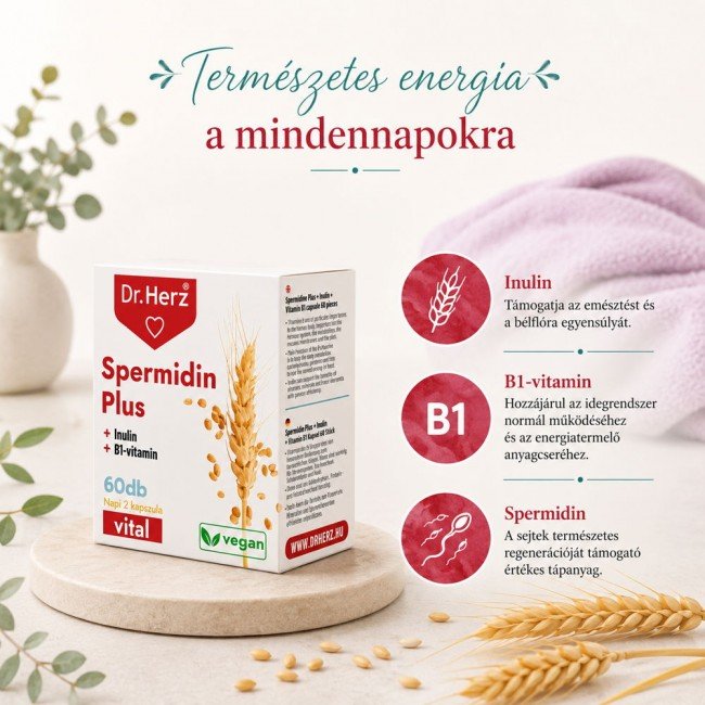 Dr.herz spermidin+b1-vitamin+szerves cink kapszula 60db