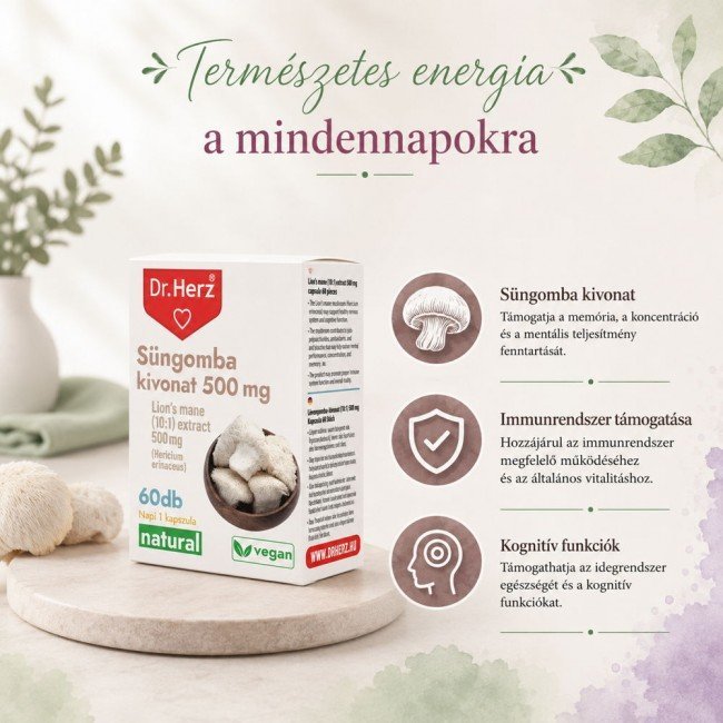 Dr.Herz süngomba 500 mg kapszula 60db Dr.Herz süngomba 500 mg kapszula 60db