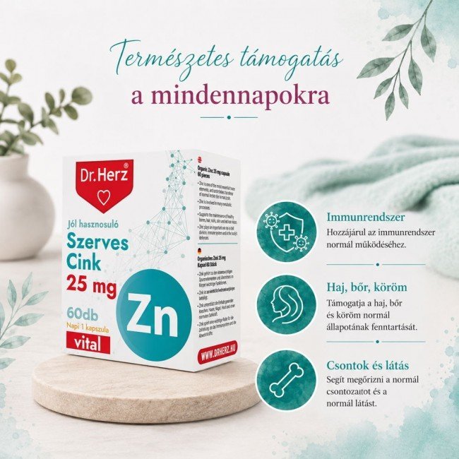 Dr.Herz szerves cink 25mg kapszula 60db Dr.Herz szerves cink 25mg kapszula 60db