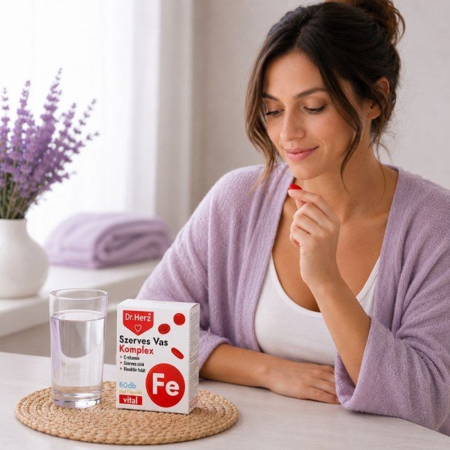 Dr.herz szerves vas komplex+c-vitamin+szerves cink+folát kapszula 60db Dr.herz szerves vas komplex+c-vitamin+szerves cink+folát kapszula 60db