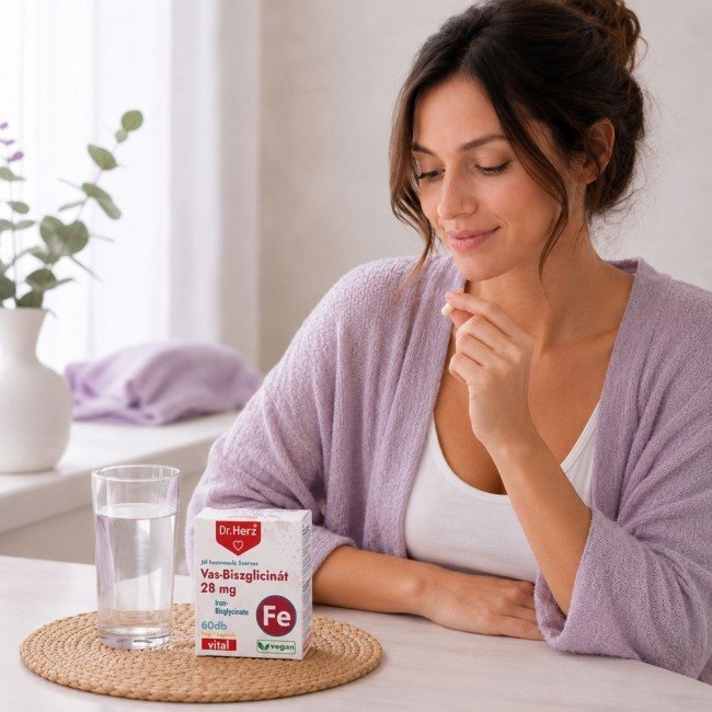 Dr.Herz vas-biszglicinát 28mg 60db Dr.Herz vas-biszglicinát 28mg 60db