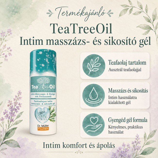 Dr.Müller Tea tree oil teafa masszázs és síkosító gél 100ml Dr.Müller Tea tree oil teafa masszázs és síkosító gél 100ml
