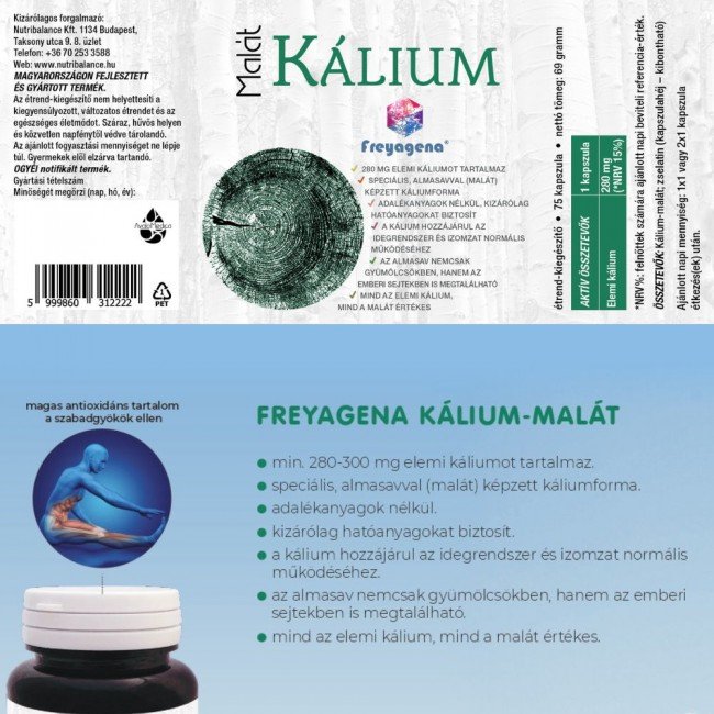 FreFreyagena balance kálium kapszula 75db Freyagena balance kálium kapszula 75db