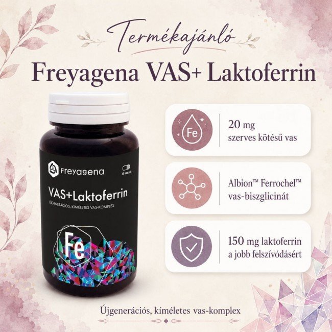 Freyagena vas+laktoferrin kapszula 60db