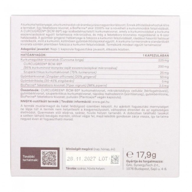 Gal bio curcumin+ kapszula 30db