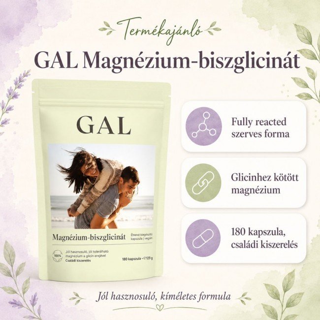 GAL Magnézium-biszglicinát kapszula utántöltő 180db GAL Magnézium-biszglicinát kapszula utántöltő 180db