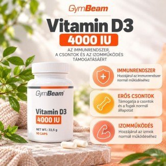 GymBeam D3 vitamin 4000NE kapszula 90db