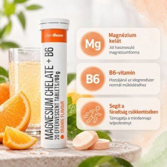 GymBeam Magnézium kelát + B6 pezsgőtabletta 20db