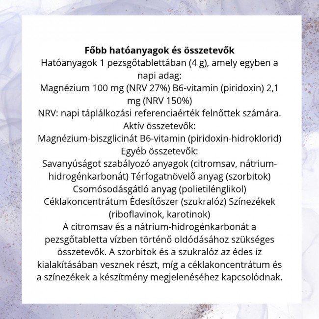 GymBeam Magnézium kelát + B6 pezsgőtabletta 20db GymBeam Magnézium kelát + B6 pezsgőtabletta 20db