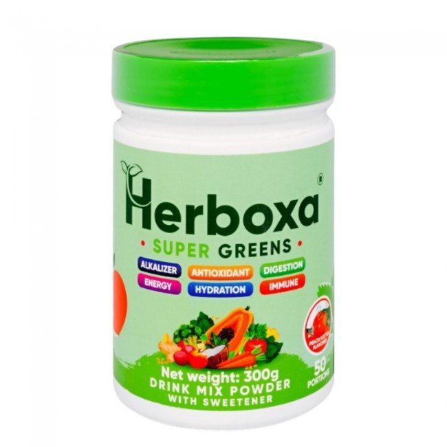Herboxa Super Greens Peach Iced Tea 300g Herboxa Super Greens Peach Iced Tea 300g