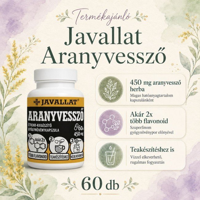 Javallat aranyvessző kapszula 60db Javallat aranyvessző kapszula 60db