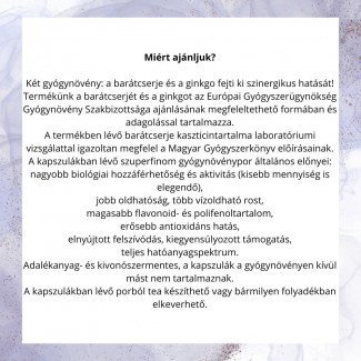 Javallat barátcserje és ginkgo kapszula 60db