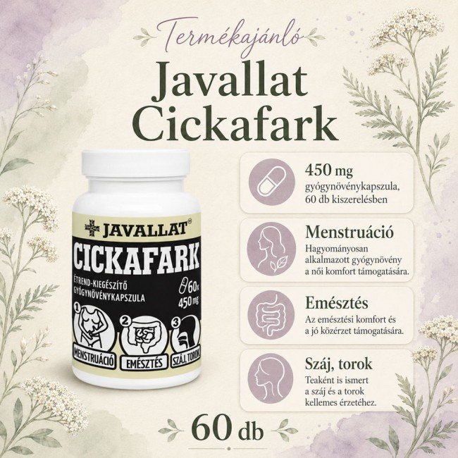 Javallat cickafark kapszula 60db Javallat cickafark kapszula 60db