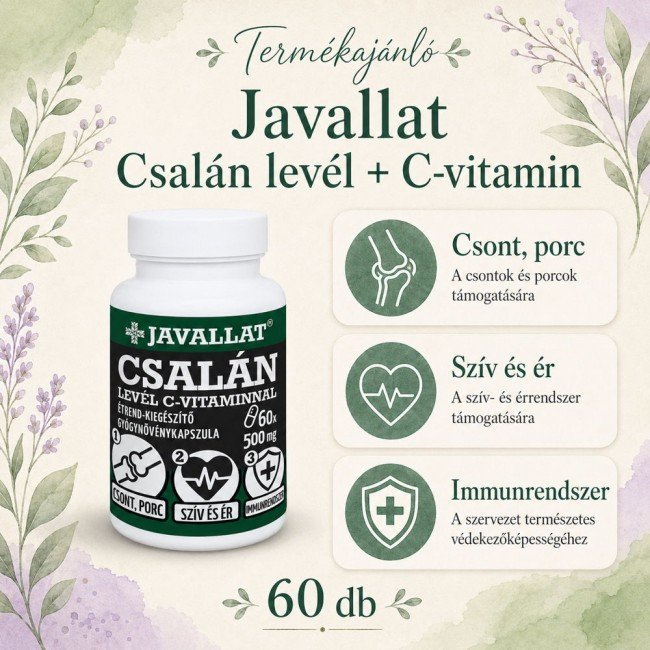 Javallat csalán levél kapszula 60db Javallat csalán levél kapszula 60db
