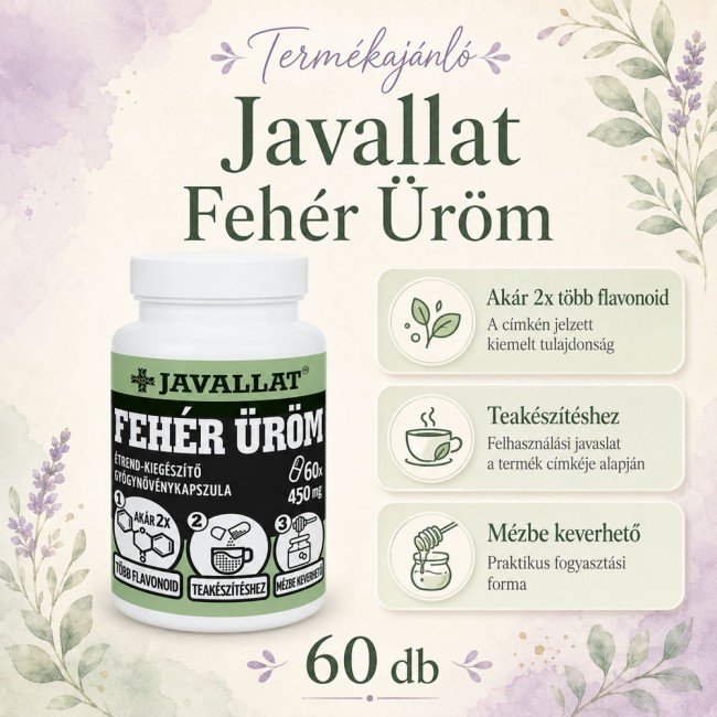 Javallat fehér üröm kapszula 60db Javallat fehér üröm kapszula 60db