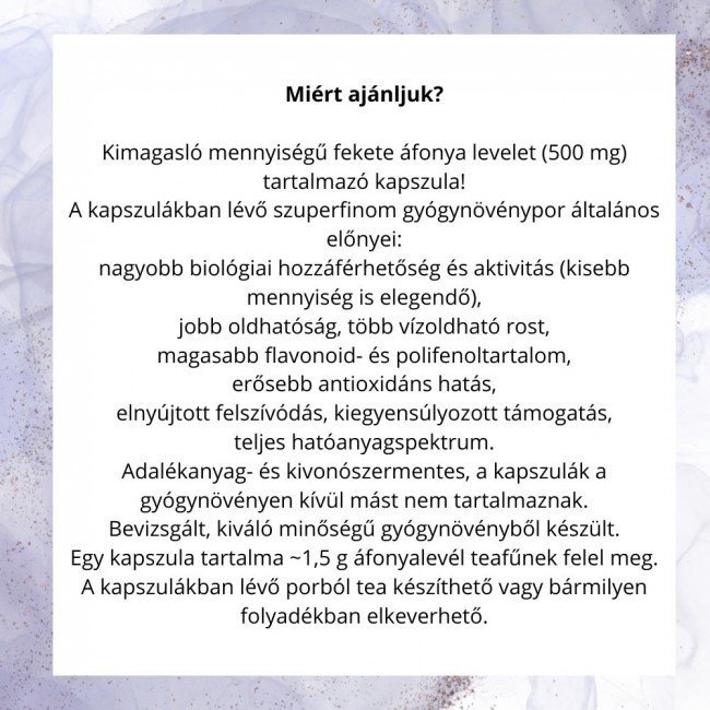 Javallat Fekete áfonya levél kapszula 60db