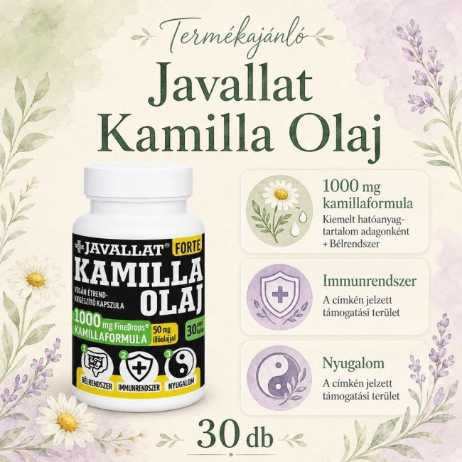 Javallat Forte Kamilla olaj kapszula 30db Javallat Forte Kamilla olaj kapszula 30db