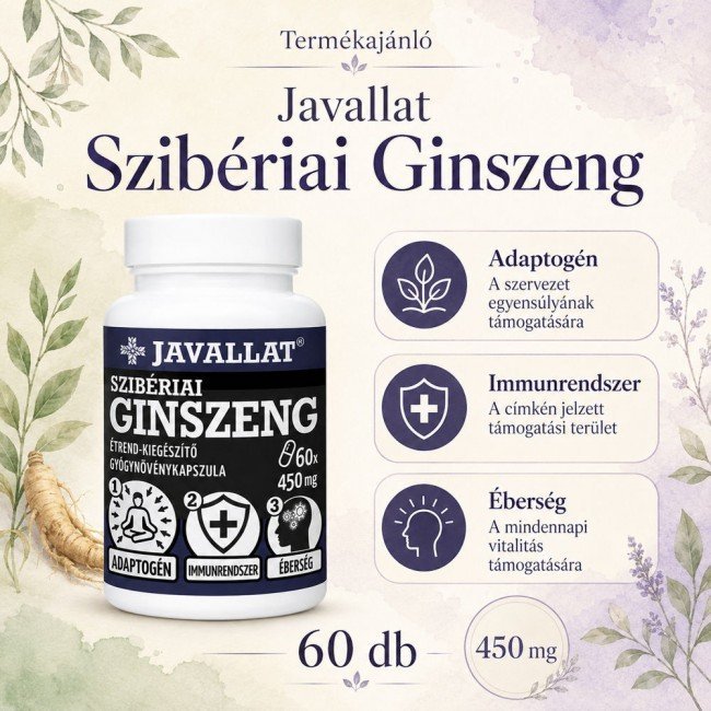 Javallat ginszeng kapszula 60db Javallat ginszeng kapszula 60db